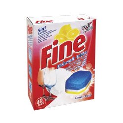 Mosogatógép tabletta 40 x 20 g /doboz Fine 5 in1 Gépi mosogatás Well Done