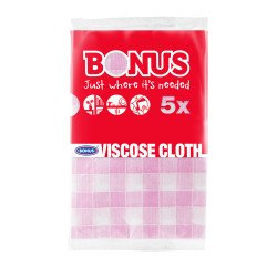 Mosogató kendő 5 db/csomag Viszkóz Bonus_B347 Szivacsok, kendők, súrolók Bonus