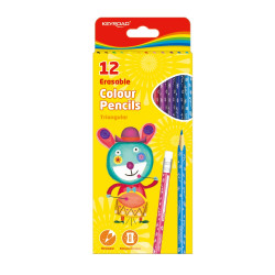 Színes ceruza készlet radíros, háromszögletű Keyroad Erasable 12 klf. szín Színesceruza Keyroad