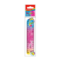 Vonalzó 15 cm, flexibilis Keyroad Flex Draw színátmenetes Vonalzó, szögmérő Keyroad