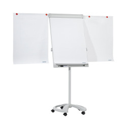 Flipchart tábla mobil 67x95cm, mágneses, 2 db segédkarral, 5 görgős Proline  FC81 Franken Flipchart tábla Franken