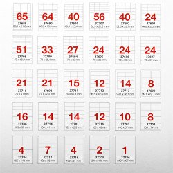 Etikett címke, 99,1x38,1mm, 100 lap, 14 címke/lap A-Series Etikett - címke A-series