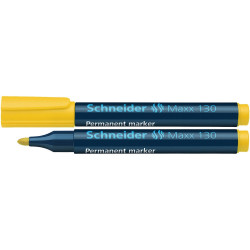 Alkoholos marker 1-3mm, kerek végű Schneider Maxx 130 sárga Permanent marker Schneider