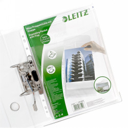 Genotherm lefűzhető, A4, 170 micron jumbo narancsos felül behajtható fülel Leitz 5 db/csom Lefűzhető genotherm Leitz