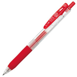 Zseléstoll 0,5mm, piros test, Zebra Sarasa Clip, írásszín piros Zselés toll Zebra