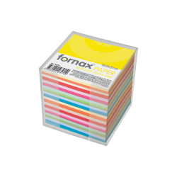 Kockatömb transzparens tartóban színes pasztell és intenzív 9x9x9cm, Fornax Kockatömb Fornax