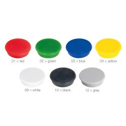 Mágnes 24mm, 10 db/csomag, Franken sárga Táblamágnes Franken