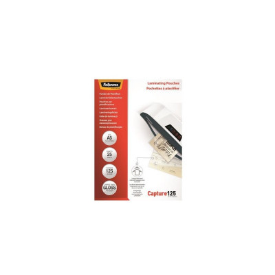 Lamináló fólia, A5, 125 mikron, fényes, 25 db/doboz, Fellowes® Lamináló fólia, A5, 125 mikron, fényes, 25 db/doboz, Fellowes®