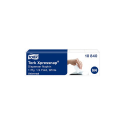 Szalvéta adagolóba 1 rétegű 1/4 hajtású 10,7 x 16,5 cm 1125 lap/csomag Universal Xpressnap® N4 Tork_10840 fehér