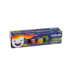 Tempera készlet, 25 ml, tégelyes, Nebulo 6 klf. szín Tempera Nebulo
