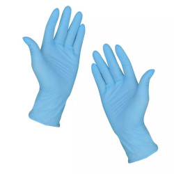 Gumikesztyű nitril púdermentes L 100 db/doboz GMT Super Gloves kék Gumikesztyű GMT
