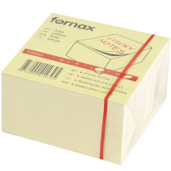 Jegyzettömb öntapadó, 75x75mm, 450lap, Fornax sárga Öntapadó jegyzettömb Fornax