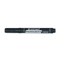 Alkoholos marker 1-4,6mm, vágott hegyű, Centropen 8576 fekete Permanent marker Centropen