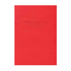 Tanári határidőnapló A5, műbőr 150mmx210mm, fehér lapokkal piros 2026/2027 Realsystem Tanári határidőnapló Realsystem