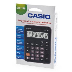 Számológép asztali 12 digit, döntött kijelző Casio MX12B fekete Számológép Casio