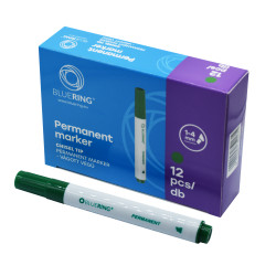 Alkoholos marker 1-4mm, vágott végű Bluering® zöld Permanent marker Bluering