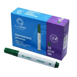 Alkoholos marker 1-4mm, vágott végű Bluering® zöld Permanent marker Bluering