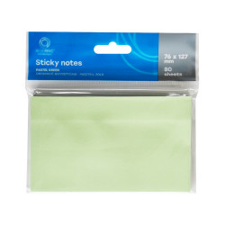 Jegyzettömb öntapadó, 76x127mm, 80lap, Bluering® , pasztellzöld Öntapadó jegyzettömb Bluering