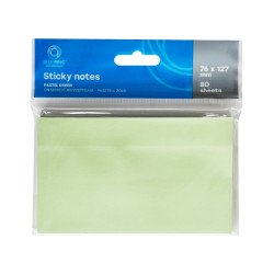 Jegyzettömb öntapadó, 76x127mm, 80lap, Bluering® , pasztellzöld Öntapadó jegyzettömb Bluering