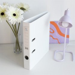 Iratrendező A4, 5cm, két oldalt PP borítás, Bluering® Premium fehér Iratrendező Bluering