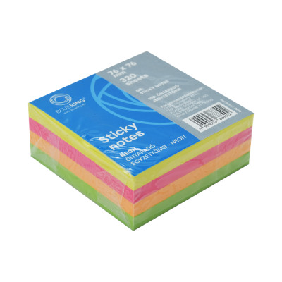 Jegyzettömb öntapadó, 76x76mm, 320lap, Bluering® , neon Jegyzettömb öntapadó, 76x76mm, 320lap, Bluering® , neon