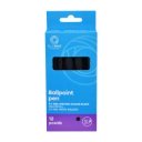 Golyóstoll 0,7mm, nyomógombos, gumírozott fogórész, fekete átlátszó test, Bluering® R2, írásszín fekete