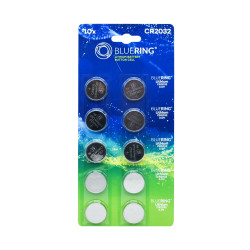 Gombelem CR2032 Bluering® Elem, akkumulátor, töltő Bluering