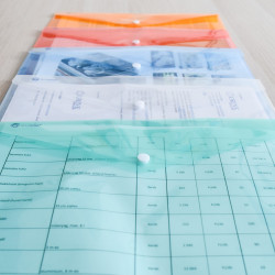 Irattartó tasak A4, PP patentos Bluering® transzparens Irattartó tasak, patentos Bluering