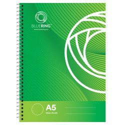 Spirálfüzet A5, 70lap Bluering® sima Spirálfüzet Bluering