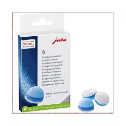 Tisztítótabletta kávéfőzőhöz Jura 6 db/doboz Vízkőoldás, szanitertisztítás Jura