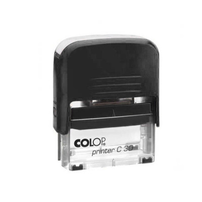 Bélyegző C30 Colop fekete átlátszó ház/natúr párna Bélyegző C30 Colop fekete átlátszó ház/natúr párna