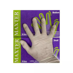 Gumikesztyű latex púderes M 100 db/doboz Maxter Gumikesztyű Maxter