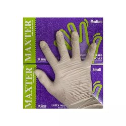 Gumikesztyű latex púderes M 100 db/doboz Maxter Gumikesztyű Maxter