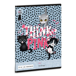 Füzet iskolai A5, 32lap, kockás 27-32 Ars Una THINK-PINK (5285) 23 10db/csomag Iskolai füzet Ars Una