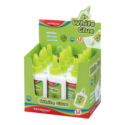 Ragasztó, folyékony 120 g, Keyroad fehér Ragasztó, folyékony 120 g, Keyroad fehér