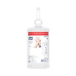 Folyékony szappan fertőtlenítő hatással 1 liter átlátszó S1 Tork_420710 Fertőtlenítő folyékony szappanok TORK