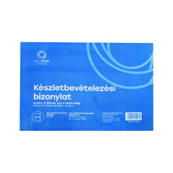 Készletbevételezési bizonylat anyag bevét A5 25x4lapos fekvő 12-111/V. 8 tételes Nyilvántartás Bluering
