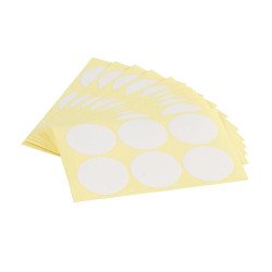 Etikett címke, 50mm, körcímke 60 db/csomag Bluering® fehér Etikett - címke Bluering