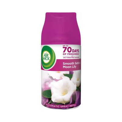 Légfrissítő spray utántöltő 250 ml AirWick Freshmatic Bársonyos Szatén & liliom Légfrissítő spray utántöltő 250 ml AirWick Freshmatic Bársonyos Szatén & liliom