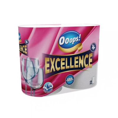 Háztartási papírtörlő kéztörlő 3 rétegű 2 tekercs/csomag 75 lap/tekercs Ooops! Excellence Háztartási papírtörlő kéztörlő 3 rétegű 2 tekercs/csomag 75 lap/tekercs Ooops! Excellence