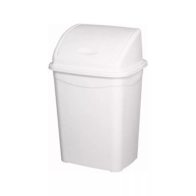 Szemetes kuka billenő fedéllel műanyag 9 literes fehér UP115