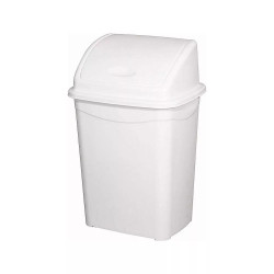Szemetes kuka billenő fedéllel műanyag 9 literes fehér UP115 Papírkosár, szemetes Planet