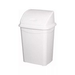 Szemetes kuka billenő fedéllel műanyag 9 literes fehér UP115 Papírkosár, szemetes Planet