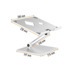 Laptop állvány, Durable RISE ezüst