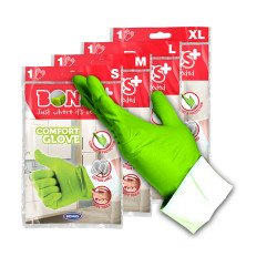 Gumikesztyű M háztartási Bonus+ Komfort zöld_B012 Háztartási kesztyű Bonus