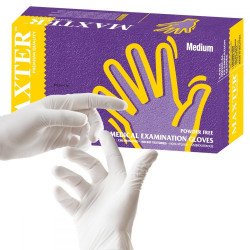 Gumikesztyű latex púdermentes S 100 db/doboz Maxter Gumikesztyű Maxter