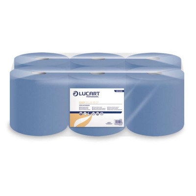 Kéztörlő 1 rétegű tekercses átmérő: 19 cm 565 lap/tekercs 6 tekercs/karton Easy Blue 19 CF Lucart_861096 kék