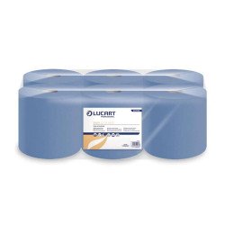 Kéztörlő 1 rétegű tekercses átmérő: 19 cm 565 lap/tekercs 6 tekercs/karton Easy Blue 19 CF Lucart_861096 kék Papírtörlők Lucart