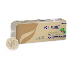 Toalettpapír 2 rétegű 180 lap/tekercs 10 tekercs/csomag 10 EcoNatural Lucart_811822J havanna barna Toalettpapírok Lucart