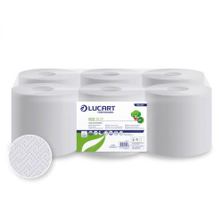 Kéztörlő 2 rétegű tekercses átmérő: 19 cm fehér 6 tekercs/karton 19 CF EcoLucart_861081 Papírtörlők Lucart